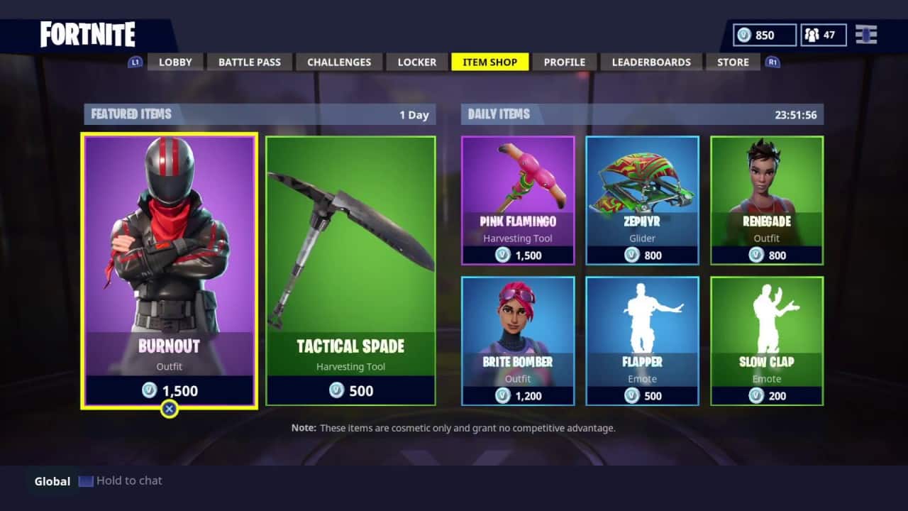 Fortnite Item Shop Microtransactions