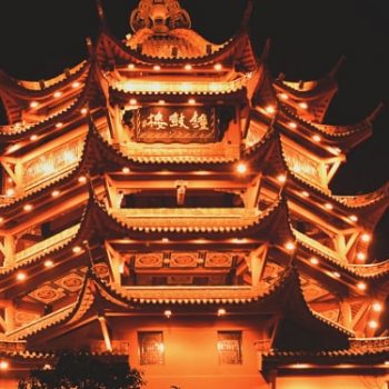 Red Gold China Pagoda