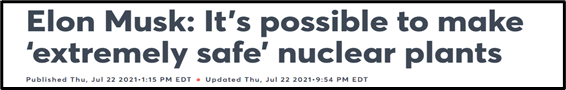 elon musk its possible to make extremely safe nuclear plants