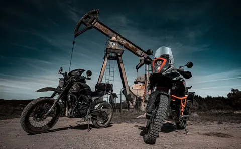 Yellow oil rig machine