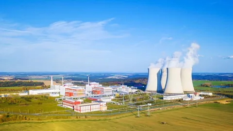 Aerial,View,Of,Nuclear,Power,Plant,Temelin.,South,Bohemia,In