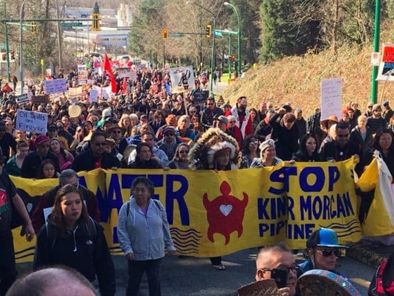 Stop kinder morgan pipeline crowd
