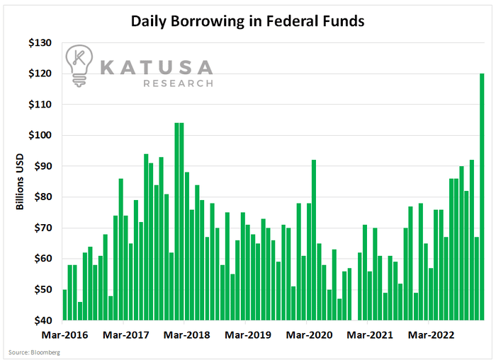 Daily Borrowing in Federal Funds
