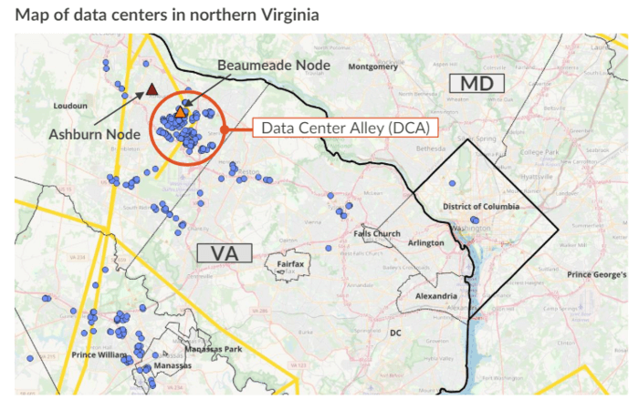 Map of Data Centers