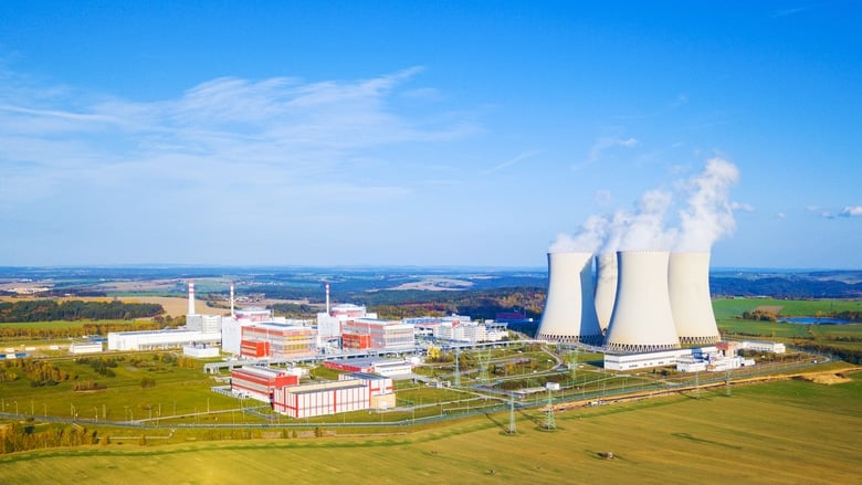 Aerial,View,Of,Nuclear,Power,Plant,Temelin.,South,Bohemia,In